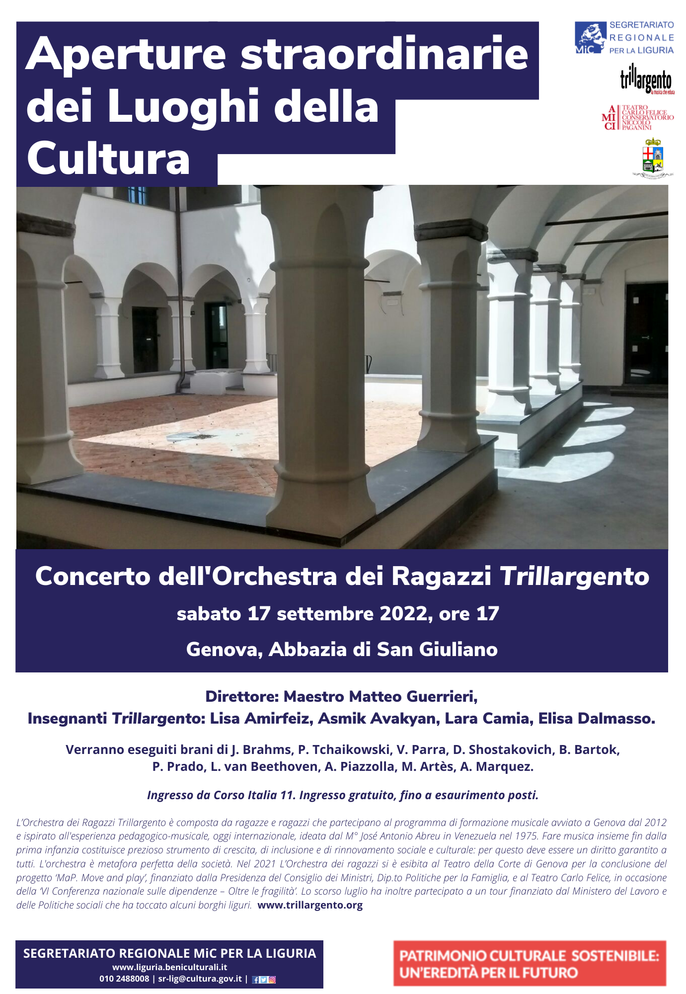 Concerto dell’ORCHESTRA DEI RAGAZZI dell’Associazione di promozione sociale “TRILLARGENTO”